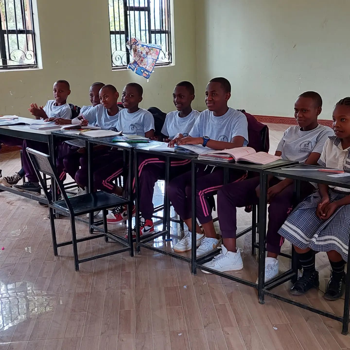 Pupils in class at Shine Pre & Primary English Medium School in Arusha